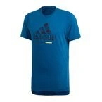 adidas Freelift Tee Logo Herren Trainingsshirt Blau DV2497