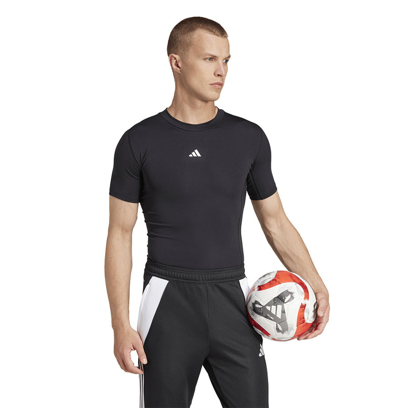adidas Techfit Funktionsshirt Kurzarm Herren - schwarz