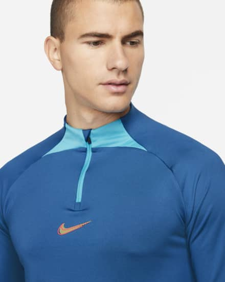 Bluza Piłkarska Męska Nike Dri-FIT Strike Drill Top 1/4 Zip Niebieska DH8732-407