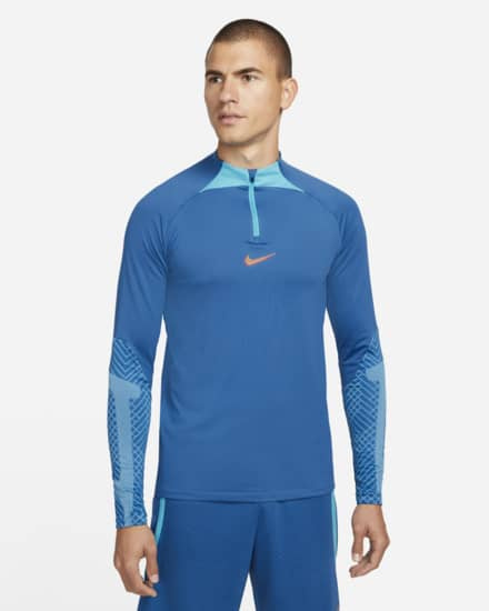Bluza Piłkarska Męska Nike Dri-FIT Strike Drill Top 1/4 Zip Niebieska DH8732-407