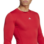 adidas Techfit compression shirt Long sleeve Men's - red