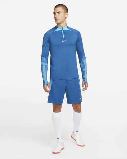 Bluza Piłkarska Męska Nike Dri-FIT Strike Drill Top 1/4 Zip Niebieska DH8732-407